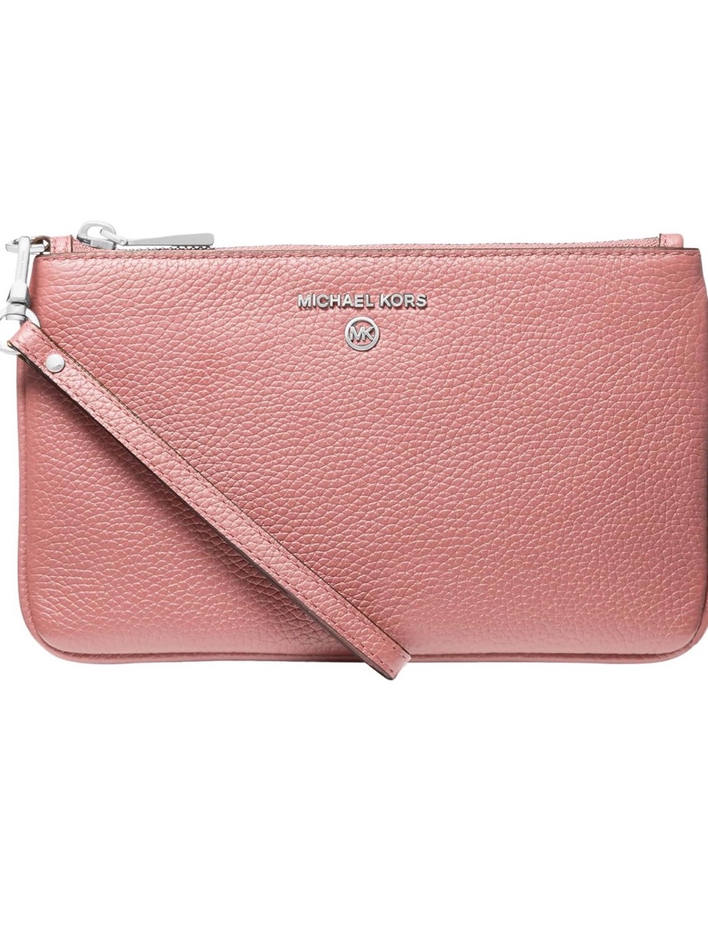 Michael Kors Pink Pebbled Leather Wristlet Clutch